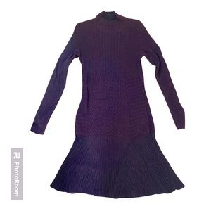 Lacoste size 40 (med-large) wool/cotton ribbed sweater dress